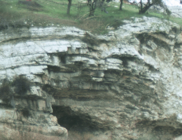 Taken during the early 1990s this provides a closer view of the rock of Abraham.